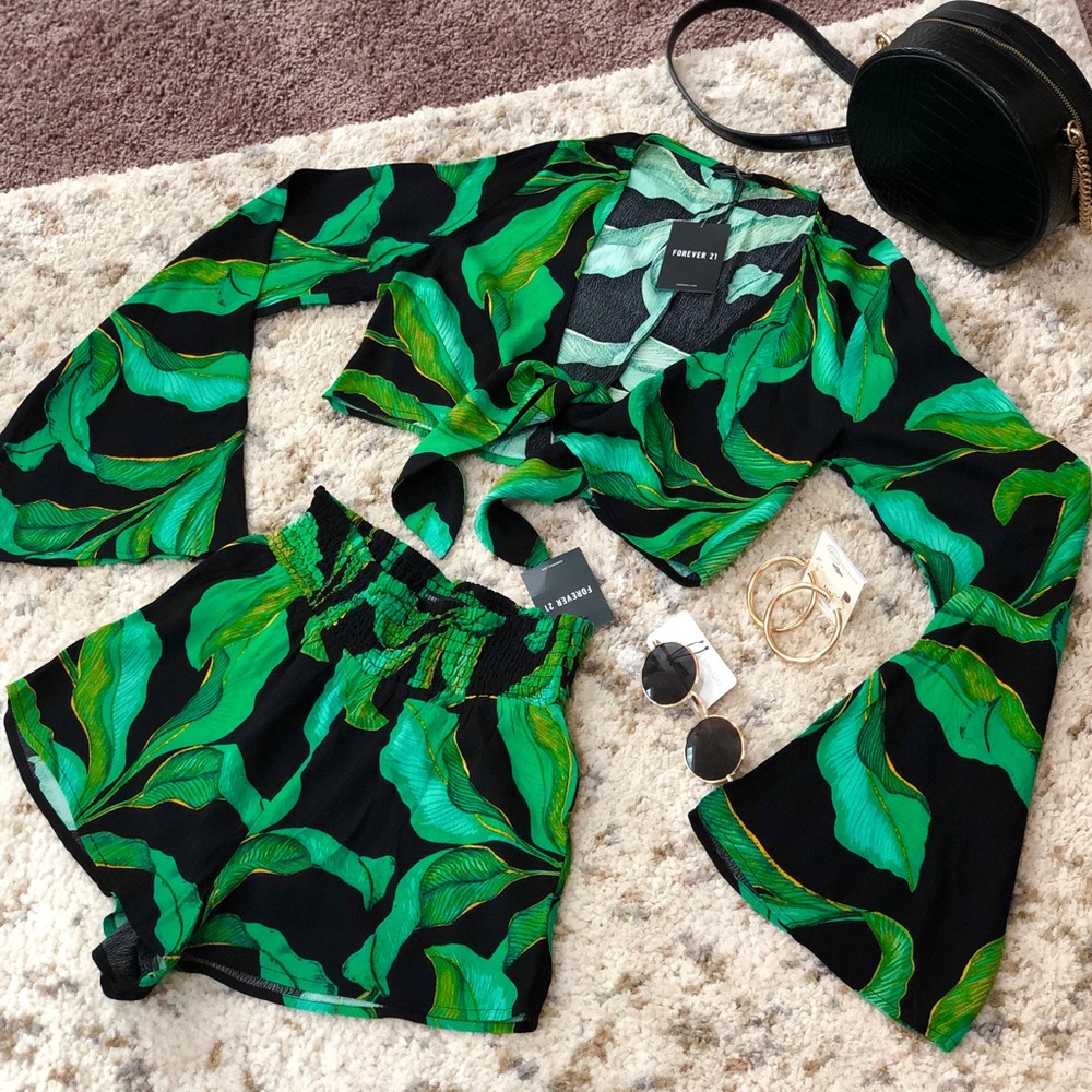 Forever21 Two Piece Top & Shorts Set